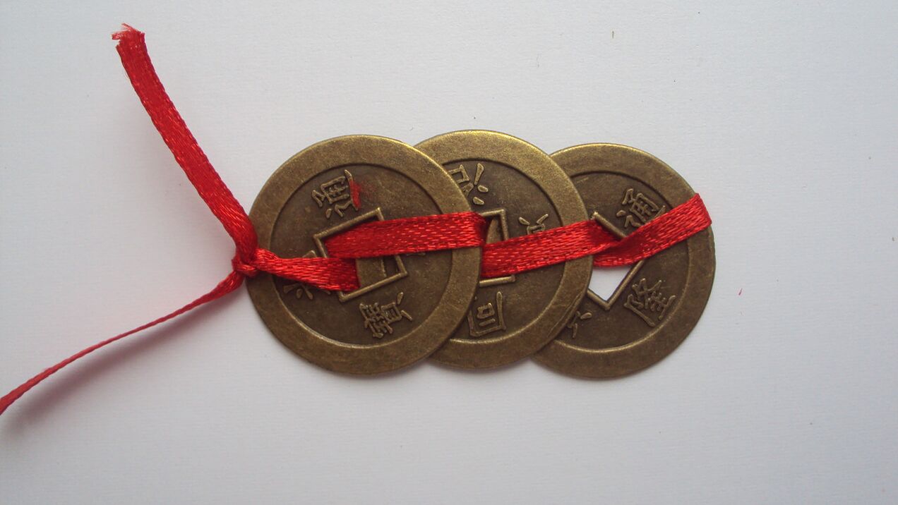 čínske mince pre šťastie