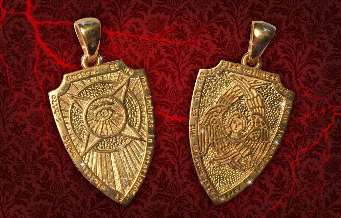 štítový amulet pre bohatstvo a veľa šťastia